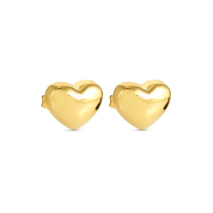 ARMONICA EARRINGS 241308/006 LARGE GOLD HEART STUDS