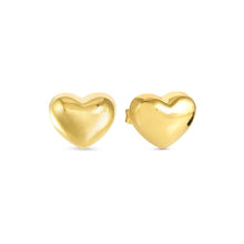 Load image into Gallery viewer, ARMONICA EARRINGS 241308/006 LARGE GOLD HEART STUDS
