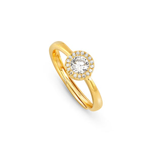 SEIDIVINA RING 241400/012 CENTRAL 18K GOLD WITH CZ