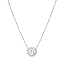 Load image into Gallery viewer, SEIDIVINA NECKLACE 241402/010 SILVER WHITE CZ PENDANT
