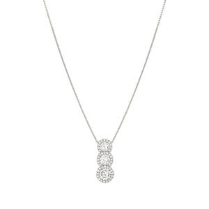 SEIDIVINA NECKLACE 241403/010 SILVER TRIPLE CZ PENDANT