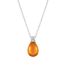 Load image into Gallery viewer, MYRADIANCE NECKLACE 241503/040 AMBER PENDANT WITH CZ
