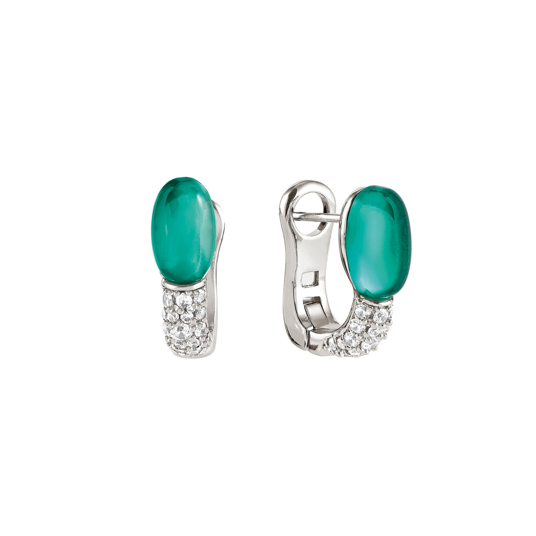 MYRADIANCE EARRINGS 241504/041 GREEN WITH CZ