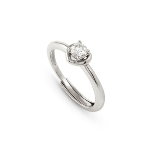 COSMIC LOVE RING 241700/004 SILVER HEART WITH WHITE CZ