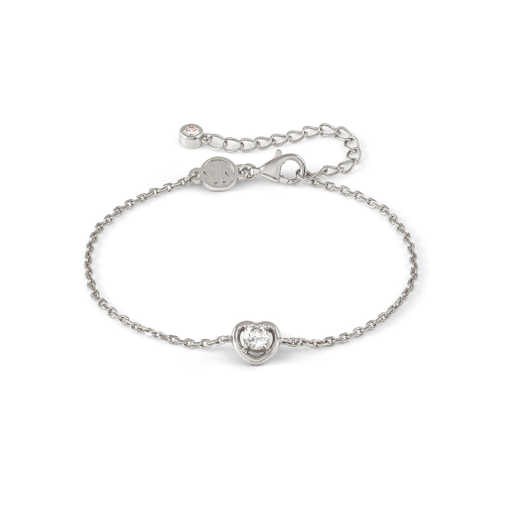 COSMIC LOVE BRACELET 241703/004 SILVER HEART WITH WHITE CZ