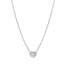 Load image into Gallery viewer, COSMIC LOVE NECKLACE 241706/004 SILVER SMALL HEART WITH WHITE CZ
