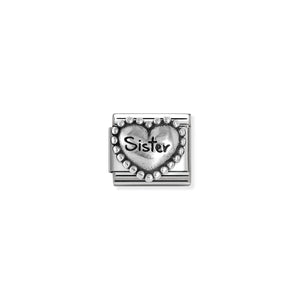 COMPOSABLE CLASSIC LINK 330101/81 SISTER HEART IN 925 SILVER