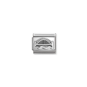 COMPOSABLE CLASSIC LINK 330105/48 SYDNEY HARBOUR BRIDGE RELIEF IN 925 SILVER