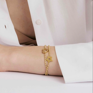 SOFFIO D'AMORE BRACELET 134006/023 GOLD STAR WITH CZ