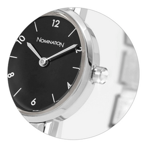 WATCH 076038/012 STAINLESS STEEL OVAL BLACK DIAL