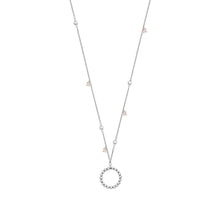 Load image into Gallery viewer, SPHERE PENDANT NECKLACE 020356/034 STAINLESS STEEL, ROSE GOLD &amp; WHITE CRYSTAL
