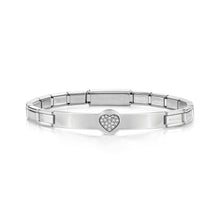 Load image into Gallery viewer, TRENDSETTER BRACELET 021133/022 STAINLESS STEEL &amp; CZ HEART
