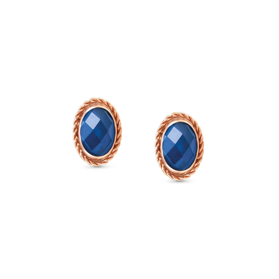 EARRINGS 027821/007 BLUE CZ