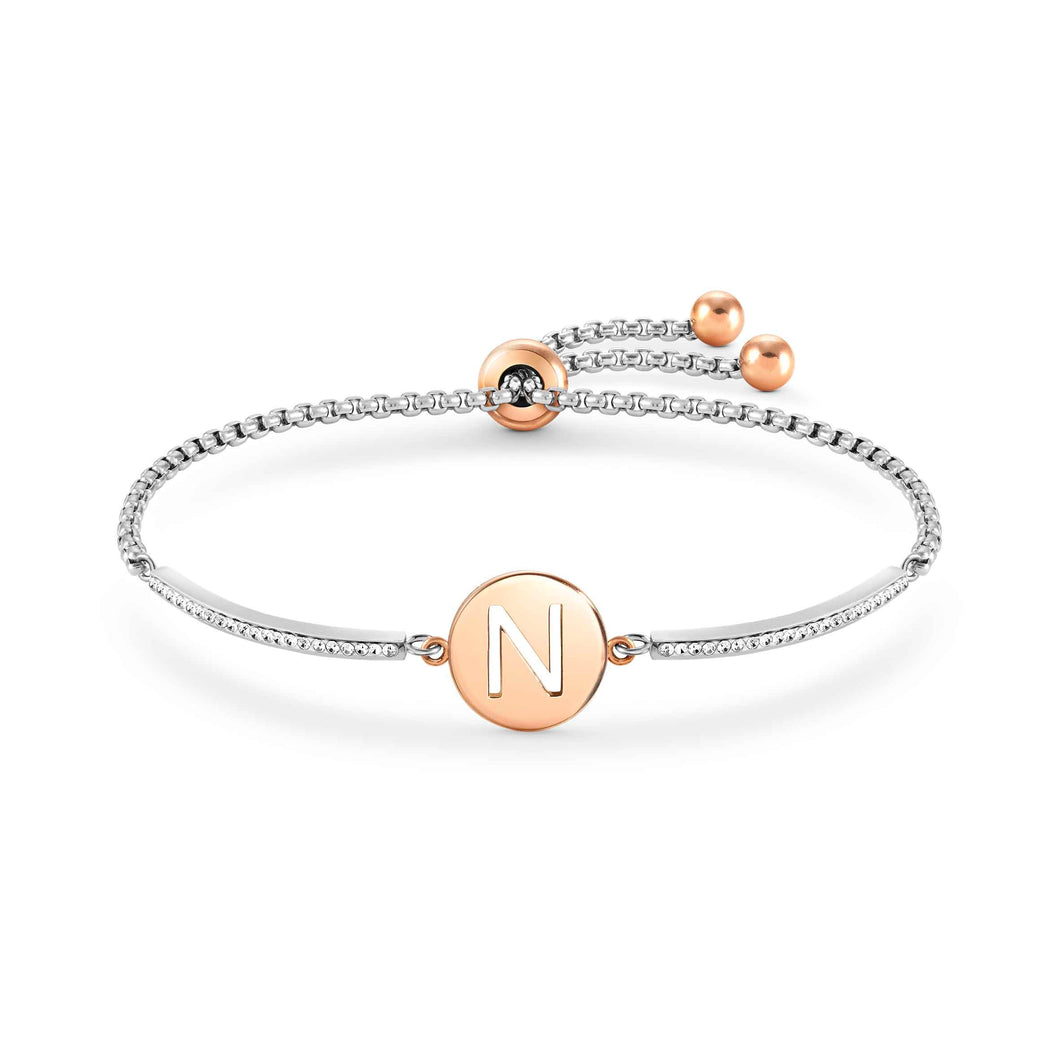 MILLELUCI BRACELET WITH CZ 028007/014 LETTER N