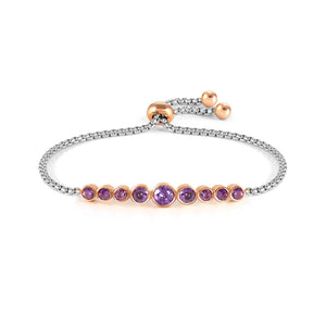 MILLELUCI BRACELET WITH CZ 028010/001 VIOLET ROUND