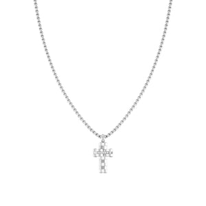 STRONG DIAMOND NECKLACE 028304/008 WHITE DIAMOND CROSS