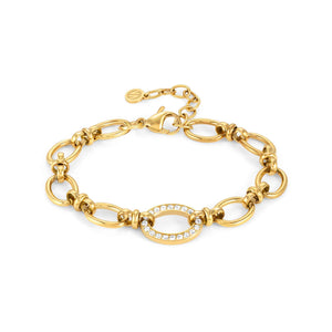 AFFINITY BRACELET 028603/012 GOLD PVD CHAIN & CZ