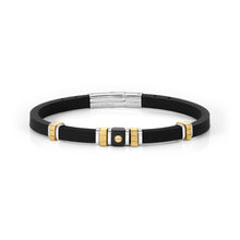 Load image into Gallery viewer, CITY BRACELET 028808/012 STAINLESS STEEL BLACK &amp; GOLD PVD
