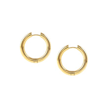 Load image into Gallery viewer, UNCONDITIONALLY EARRINGS 029103/012 GOLD HOOPS WITH CZ
