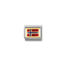 Load image into Gallery viewer, COMPOSABLE CLASSIC LINK 030234/03 NORWAY FLAG IN 18K GOLD AND ENAMEL
