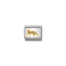 Load image into Gallery viewer, COMPOSABLE CLASSIC LINK 030248/16 LEOPARD IN 18K GOLD AND ENAMEL
