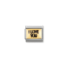 Load image into Gallery viewer, COMPOSABLE CLASSIC LINK 030261/06 I LOVE YOU IN 18K GOLD AND ENAMEL
