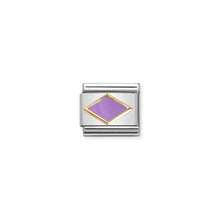 Load image into Gallery viewer, COMPOSABLE CLASSIC LINK 030285/50 LILAC RHOMBUS IN GOLD
