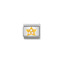 Load image into Gallery viewer, COMPOSABLE CLASSIC LINK 030308/01 WHITE STAR IN 18K GOLD AND CZ
