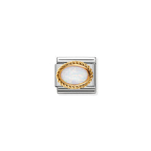 Load image into Gallery viewer, COMPOSABLE CLASSIC LINK 030507/07 WHITE OPAL OVAL IN 18K GOLD
