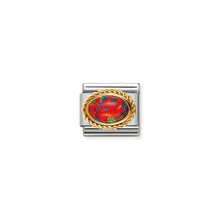Load image into Gallery viewer, COMPOSABLE CLASSIC LINK 030507/08 RED OPAL OVAL IN 18K GOLD
