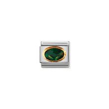 Load image into Gallery viewer, COMPOSABLE CLASSIC LINK 030601/027 EMERALD GREEN FACETED CZ IN 18K GOLD
