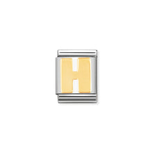 Load image into Gallery viewer, COMPOSABLE &lt;STRONG&gt;BIG LINK&lt;/STRONG&gt; 032101/08 LETTER H IN 18K GOLD
