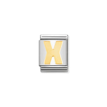 Load image into Gallery viewer, COMPOSABLE &lt;STRONG&gt;BIG LINK&lt;/STRONG&gt; 032101/24 LETTER X IN 18K GOLD
