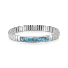 Load image into Gallery viewer, EXTENSION BRACELET GLITTER 043210/006 STAINLESS STEEL &amp; BLUE CRYSTALS
