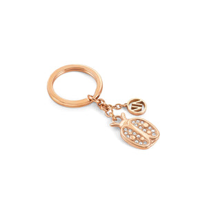 KEYRING 131703/038 LADYBUG ROSE GOLD & CRYSTALS