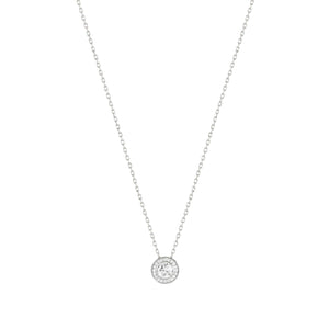 AUREA NECKLACE 145703/010 SILVER & WHITE CZ