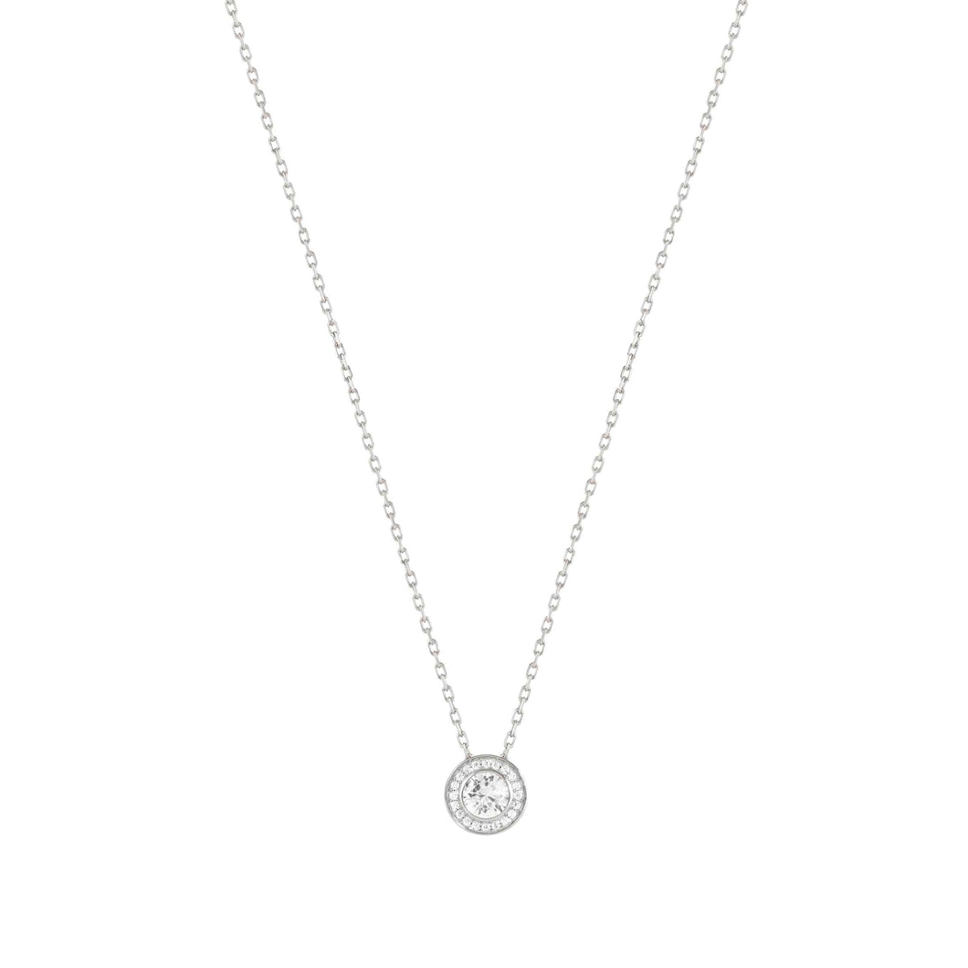 AUREA NECKLACE 145703/010 SILVER & WHITE CZ