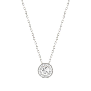 AUREA NECKLACE 145703/010 SILVER & WHITE CZ