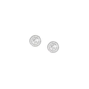 AUREA EARRING STUDS 145705/010 SILVER WHITE CZ