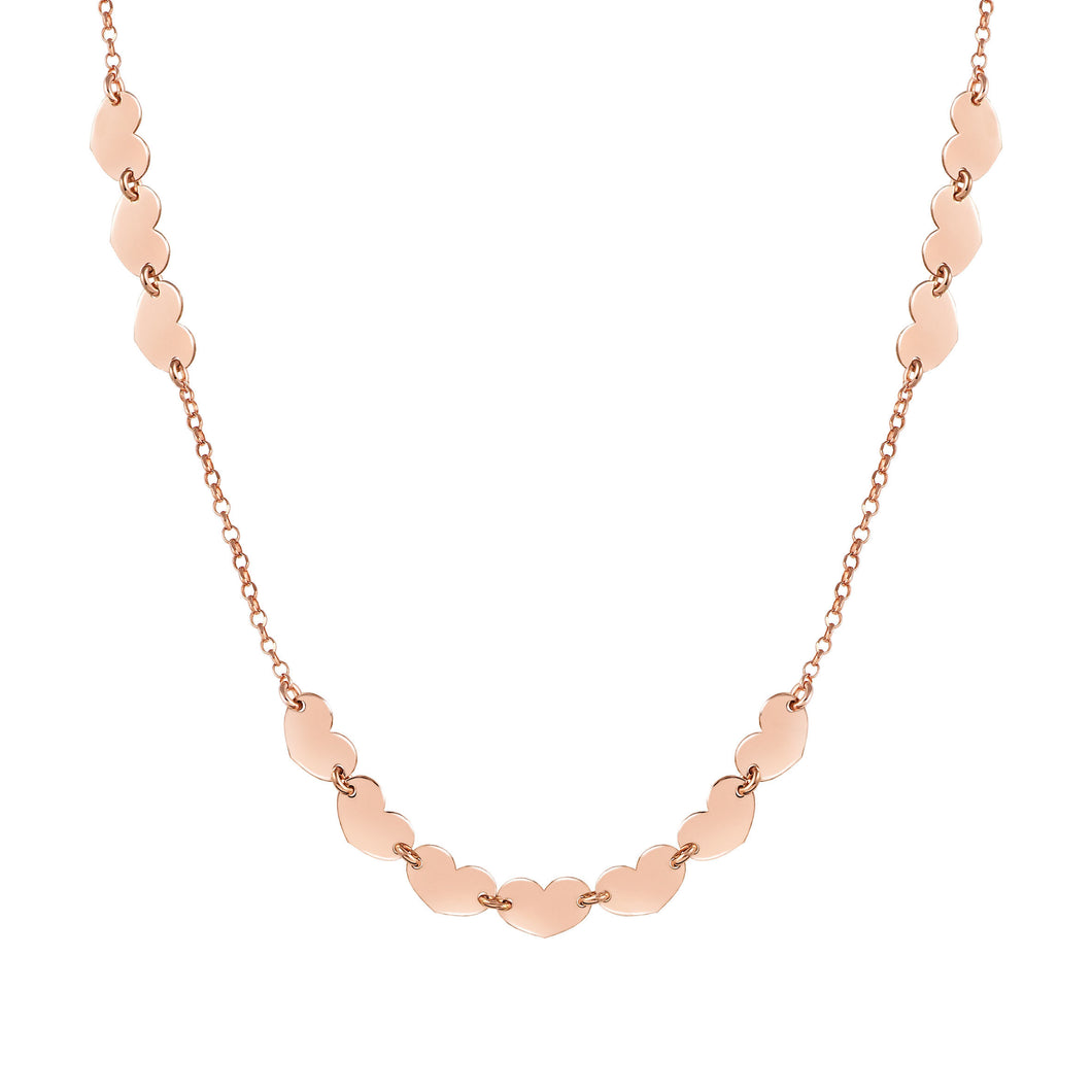 ARMONIE NECKLACE 146902/002 ROSE GOLD HEARTS