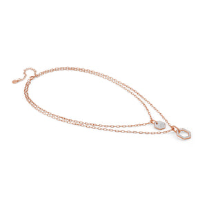 EMOZIONI NECKLACE 147802/001 DOUBLE PENDANT & CZ