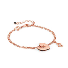 Load image into Gallery viewer, ESSENTIALS BRACELET 148201/005 ROSE GOLD CHAIN WITH HEART &amp; SNAKE
