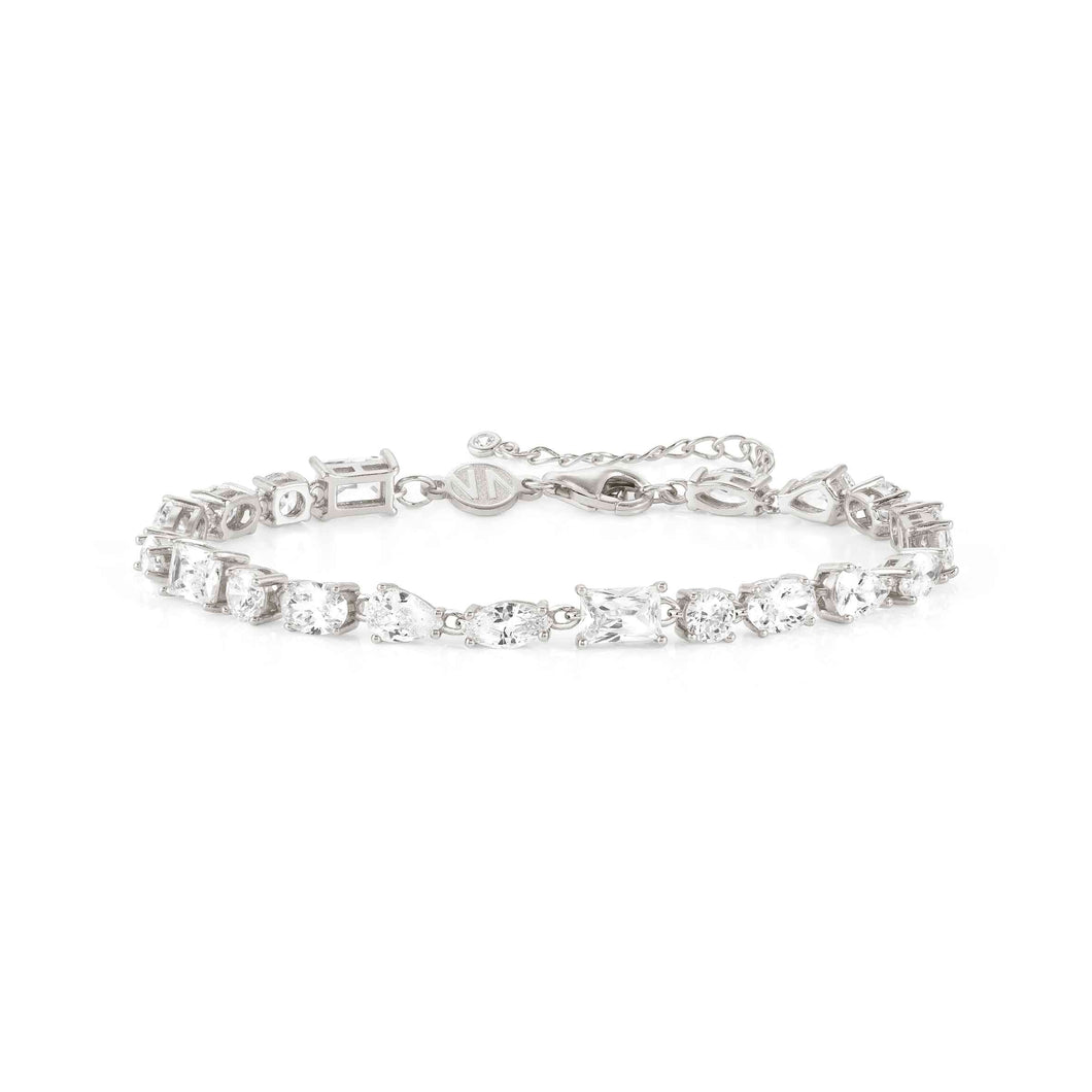 COLOUR WAVE BRACELET 149801/008 SILVER WHITE CZ