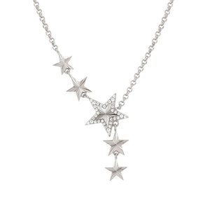 TRUEJOY STAR NECKLACE 240103/007 SILVER CHAIN