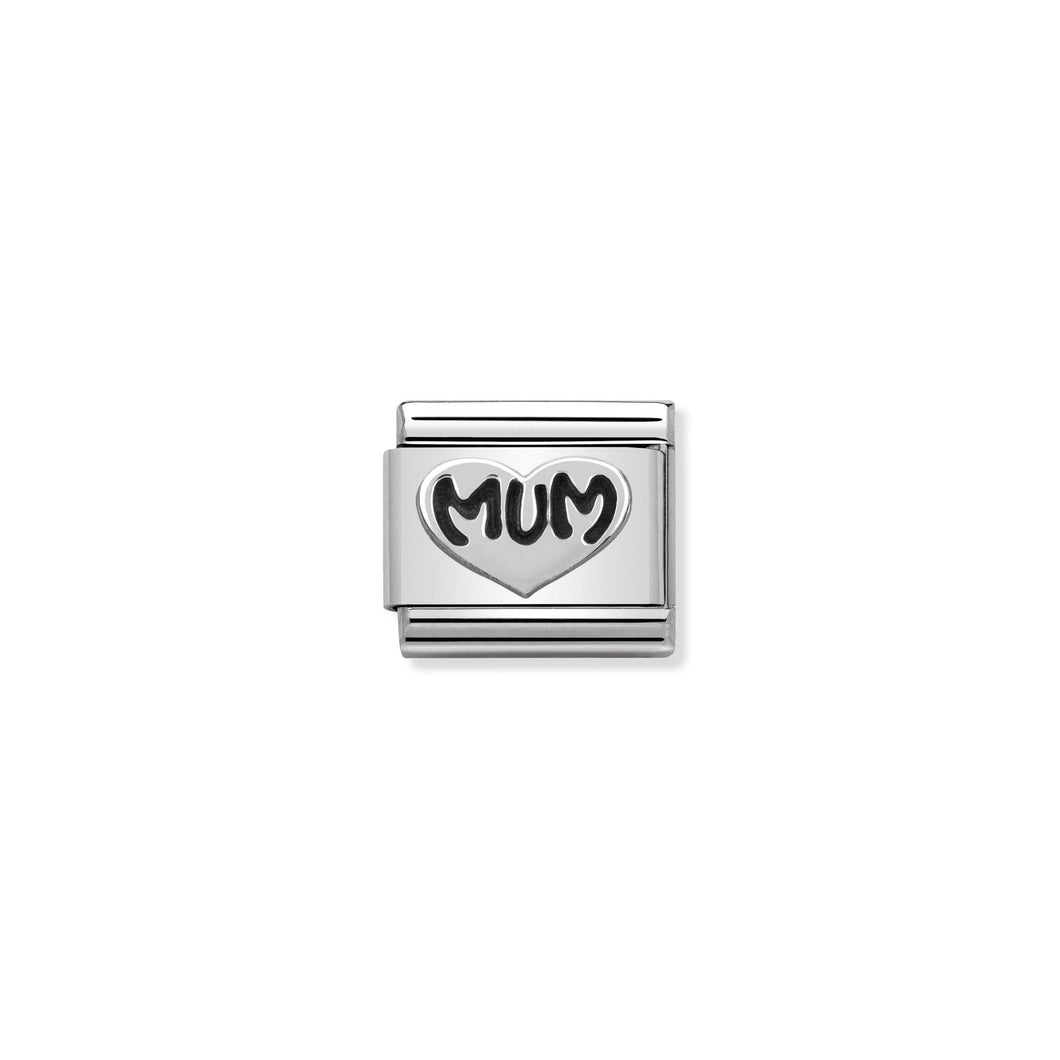 COMPOSABLE CLASSIC LINK 330101/12 MUM HEART IN 925 SILVER
