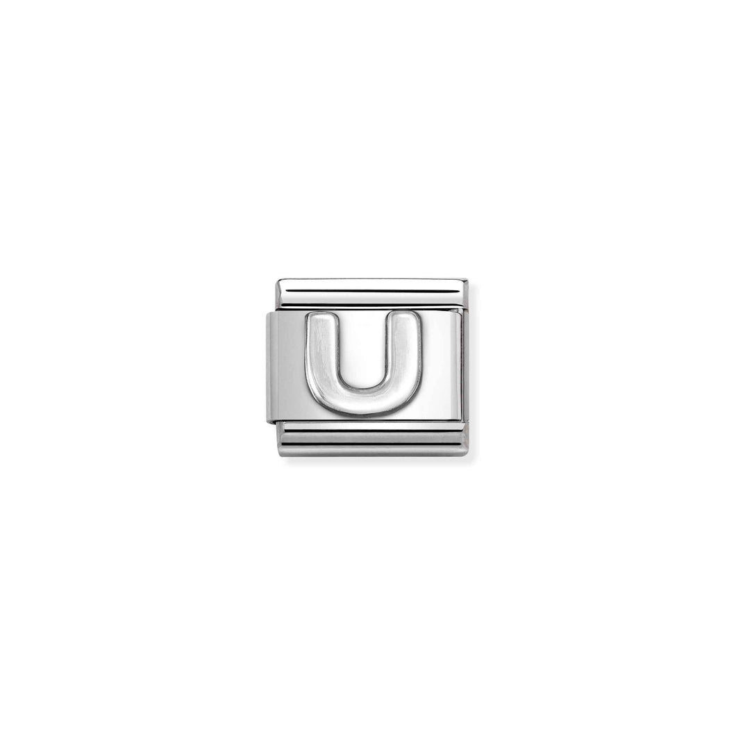 COMPOSABLE CLASSIC LINK 330113/21 LETTER U IN 925 SILVER