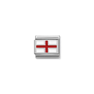 COMPOSABLE CLASSIC LINK 330207/03 ENGLAND IN ENAMEL & 925 SILVER