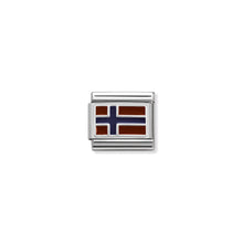 Load image into Gallery viewer, COMPOSABLE CLASSIC LINK 330207/09 NORWAY IN ENAMEL &amp; 925 SILVER
