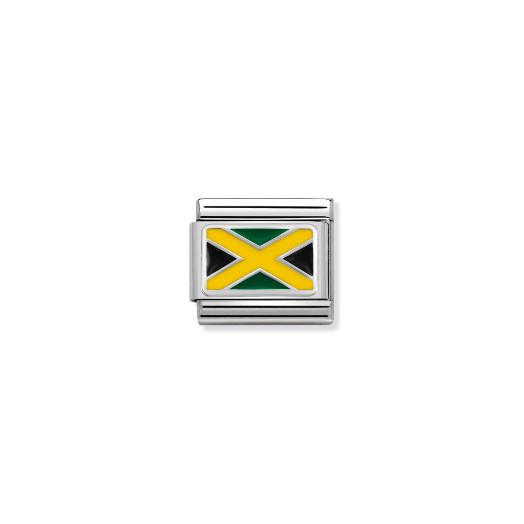 COMPOSABLE CLASSIC LINK 330207/28 JAMAICA IN ENAMEL & 925 SILVER