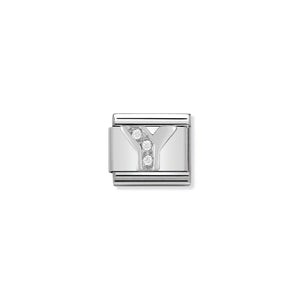 COMPOSABLE CLASSIC LINK 330301/25 LETTER Y WITH CZ IN 925 SILVER